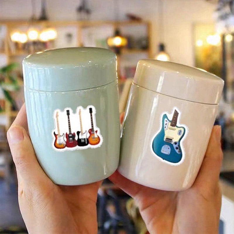 LIFEPAL Guitars Stickers |50 Pcs Music Waterproof Vinyl Decals for Water Bottles Laptop Luggage Cup Computer Mobile Phone Skateboard Guitar DÃ©cor - Image 3